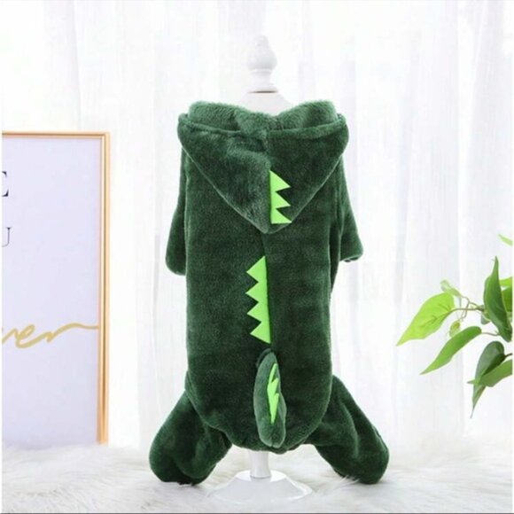 Dinosaur Costume For Dogs And Cats Pet Clothes - Coral Fleece - Picture 3 of 7